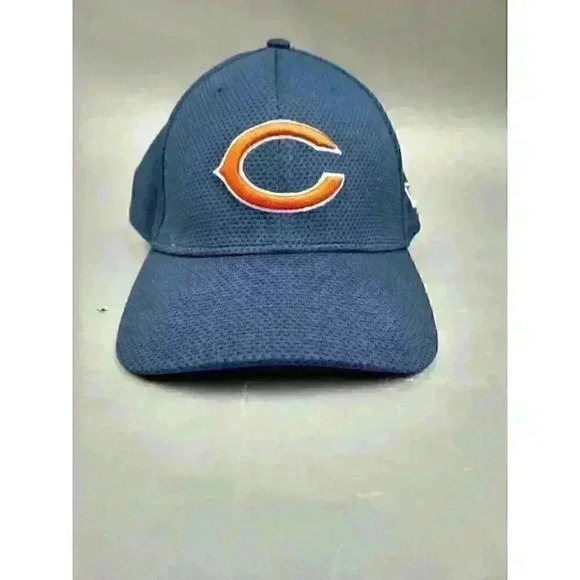 New Era 39THIRTY Chicago Bears Textured Blue Fitted Medium - Large Training cap - Picture 13 of 13